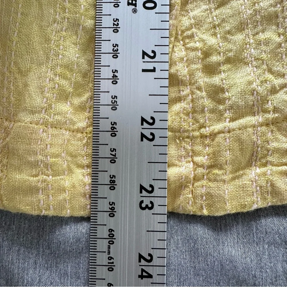 Anthropologie Maeve Felicity Yellow Collared Tank Top Size 2 - Picture 7 of 7